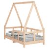 Vidaxl Estructura De Cama Para Niños Madera Maciza De Pino 70x140 Cm Marrón