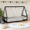 Vidaxl Estructura De Cama Para Niños Madera De Pino Negro 80x200 Cm