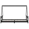 Vidaxl Estructura De Cama Para Niños Madera De Pino Negro 80x200 Cm