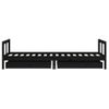 Vidaxl Estructura De Cama Niños Con Cajones Madera Pino Negro 80x200cm