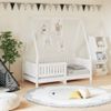 Vidaxl Estructura De Cama Para Niños Madera De Pino Blanco 70x140 Cm