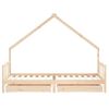 Vidaxl Estructura De Cama Para Niños Con Cajones Madera Pino 90x200 Cm Marrón