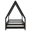 Vidaxl Estructura De Cama Para Niños Madera De Pino Negro 90x190 Cm