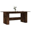 Vidaxl Mesa De Comedor Madera De Ingeniería Roble Ahumado 180x90x76 Cm Marrón