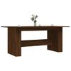 Vidaxl Mesa De Comedor Madera De Ingeniería Marrón Roble 180x90x76 Cm