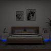 Vidaxl Mesitas De Noche De Pared Con Luces Led 2 Unidades Blanco