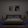 Vidaxl Mesitas De Noche De Pared Con Luces Led 2 Unidades Roble Sonoma Marrón