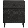 Vidaxl Mesita De Noche Madera Maciza De Mango Negra 50x33x60 Cm