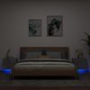 Vidaxl Mesitas De Noche De Pared Con Luces Led 2 Uds Gris Hormigón