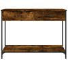 Vidaxl Mesa Consola Madera Contrachapada Roble Ahumado 100x34,5x75 Cm Marrón