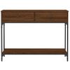 Vidaxl Mesa Consola Madera De Ingeniería Marrón Roble 100x34,5x75 Cm