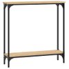 Vidaxl Mesa Consola Madera De Ingeniería Roble Sonoma 75x22,5x75 Cm Marrón