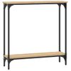 Vidaxl Mesa Consola Madera De Ingeniería Roble Sonoma 75x22,5x75 Cm Marrón