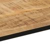 Vidaxl Mesa Consola Madera Maciza Mango Rugosa Y Hierro 110x30x75 Cm Marrón