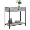 Vidaxl Mesa Consola Madera De Ingeniería Gris Sonoma 75x34,5x75 Cm