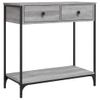 Vidaxl Mesa Consola Madera De Ingeniería Gris Sonoma 75x34,5x75 Cm