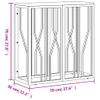 Vidaxl Mesa Consola Acero Inoxidable Madera Maciza Reciclada Plateada