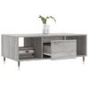 Vidaxl Mesa De Centro Madera Contrachapada Gris Sonoma 90x50x36,5 Cm