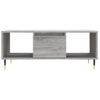 Vidaxl Mesa De Centro Madera Contrachapada Gris Sonoma 90x50x36,5 Cm