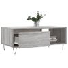 Vidaxl Mesa De Centro Madera Contrachapada Gris Sonoma 90x50x36,5 Cm