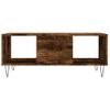 Vidaxl Mesa De Centro Madera Contrachapada Roble Ahumado 90x50x36,5 Cm Marrón