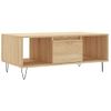 Vidaxl Mesa De Centro Madera Contrachapada Roble Sonoma 90x50x36,5 Cm Marrón