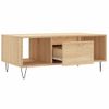 Vidaxl Mesa De Centro Madera Contrachapada Roble Sonoma 90x50x36,5 Cm Marrón