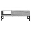 Vidaxl Mesa De Centro Madera Ingeniería Metal Gris Sonoma 100x50x35 Cm