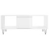 Vidaxl Mesa De Centro Madera Contrachapada Blanco Brillo 90x50x36,5 Cm