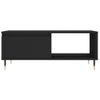 Vidaxl Mesa De Centro Madera Contrachapada Negro 90x50x36,5 Cm