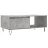 Vidaxl Mesa De Centro Madera Contrachapada Gris Hormigón 90x50x36,5 Cm