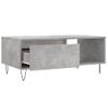 Vidaxl Mesa De Centro Madera Contrachapada Gris Hormigón 90x50x36,5 Cm