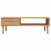 Vidaxl Mesa De Centro Senja Aspecto Ratán Madera Marrón 100x55x33 Cm