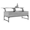 Vidaxl Mesa De Centro Madera Ingeniería Metal Gris Sonoma 100x50x40 Cm