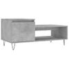 Vidaxl Mesa De Centro Madera Contrachapada Gris Hormigón 100x50x45 Cm