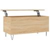 Vidaxl Mesa De Centro Madera Contrachapada Roble Sonoma 90x44,5x45 Cm Marrón