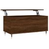 Vidaxl Mesa De Centro Madera Contrachapada Roble Marrón 90x44,5x45 Cm