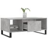 Vidaxl Mesa De Centro Madera Contrachapada Gris Hormigón 90x50x36,5 Cm