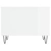 Vidaxl Mesa De Centro Madera Contrachapada Blanco Brillo 60x44,5x45 Cm