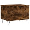 Vidaxl Mesa De Centro Madera Contrachapada Roble Ahumado 60x44,5x45 Cm Marrón