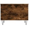 Vidaxl Mesa De Centro Madera Contrachapada Roble Ahumado 60x44,5x45 Cm Marrón