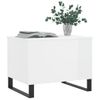 Vidaxl Mesa De Centro Madera Contrachapada Blanco Brillo 60x44,5x45 Cm