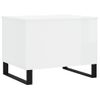 Vidaxl Mesa De Centro Madera Contrachapada Blanco Brillo 60x44,5x45 Cm