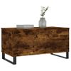 Vidaxl Mesa De Centro Madera Contrachapada Roble Ahumado 90x44,5x45 Cm Marrón