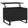 Vidaxl Mesa De Centro Madera Contrachapada Negro 60x44,5x45 Cm