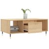 Vidaxl Mesa De Centro Madera Contrachapada Roble Sonoma 90x50x36,5 Cm Marrón