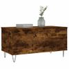 Vidaxl Mesa De Centro Madera Contrachapada Roble Ahumado 90x44,5x45 Cm Marrón