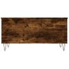 Vidaxl Mesa De Centro Madera Contrachapada Roble Ahumado 90x44,5x45 Cm Marrón