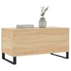 Vidaxl Mesa De Centro Madera Contrachapada Roble Sonoma 90x44,5x45 Cm Marrón