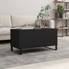 Vidaxl Mesa De Centro Madera Contrachapada Negro 90x44,5x45 Cm